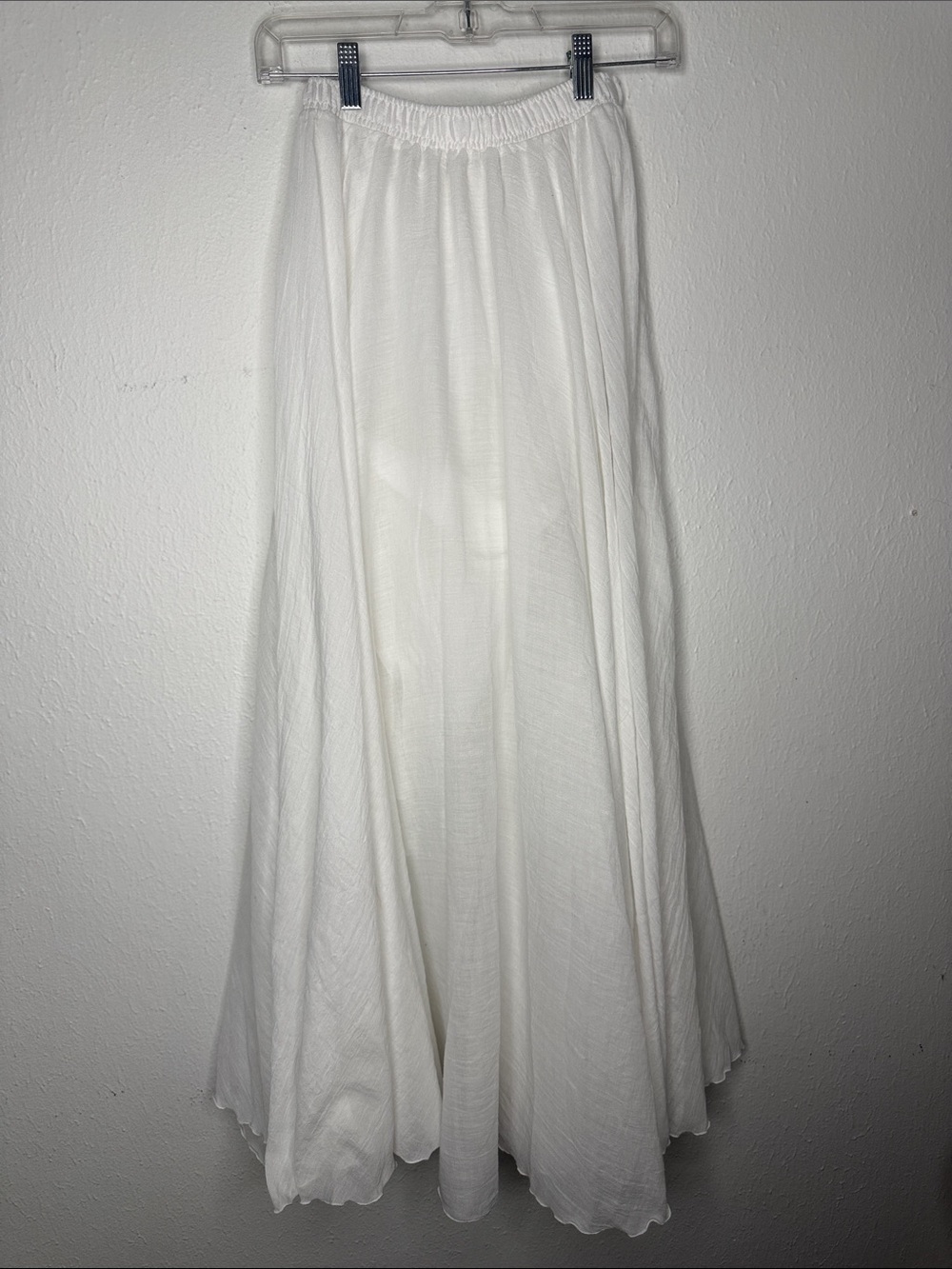 White Lightweight Flowy Women's Skirt